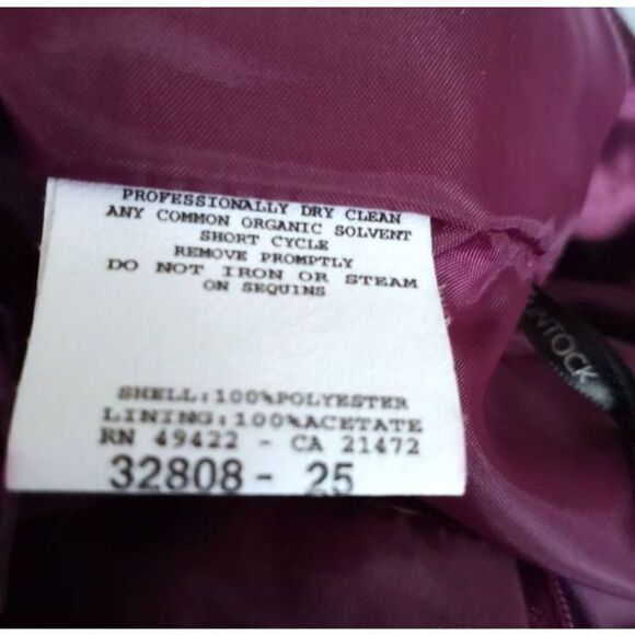 JESSICA MCCLINTOCK FOR GUNNE SAX PURPLE/PLUM SATIN SEQUIN DRESS SZ.3 EUC - Picture 7 of 7